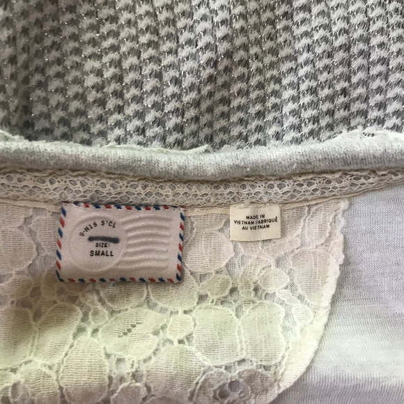 Anthropologie Postmark Sz S Gray Metallic Sweater - Picture 7 of 8